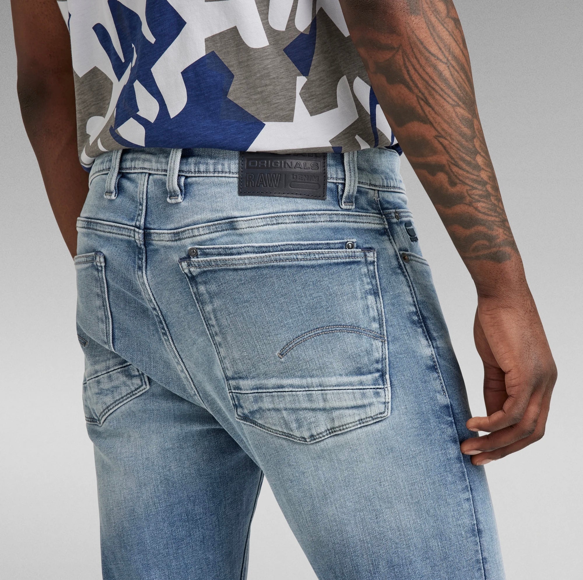 Lancet Skinny Light Indigo Aged Blue Superstretch