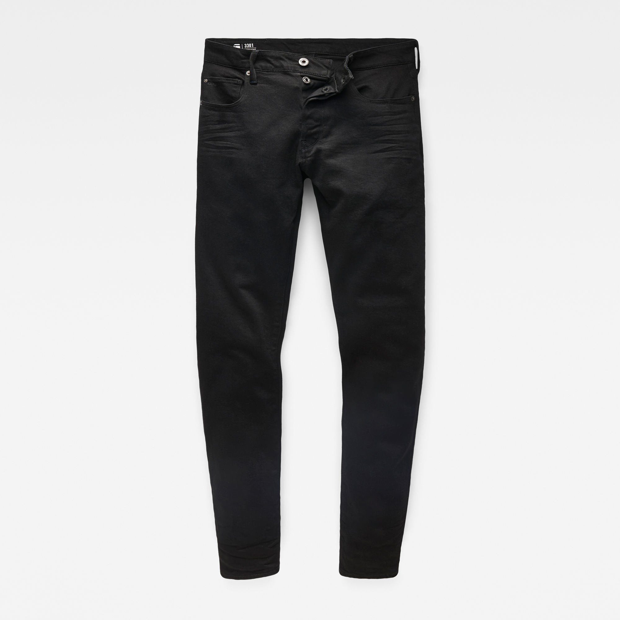 3301 Straight Denim Pitch Black