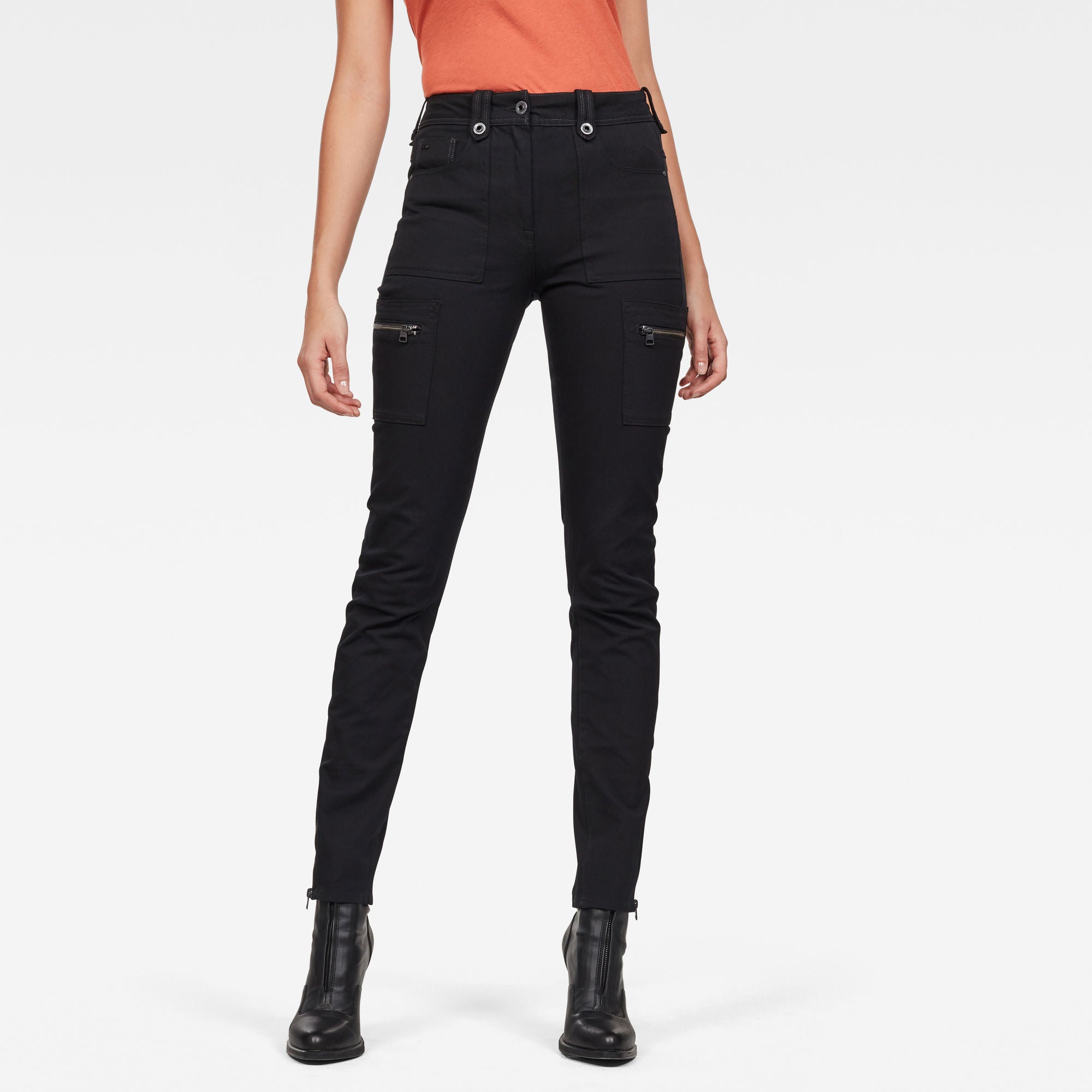 Women’s Cargo pants black skinny