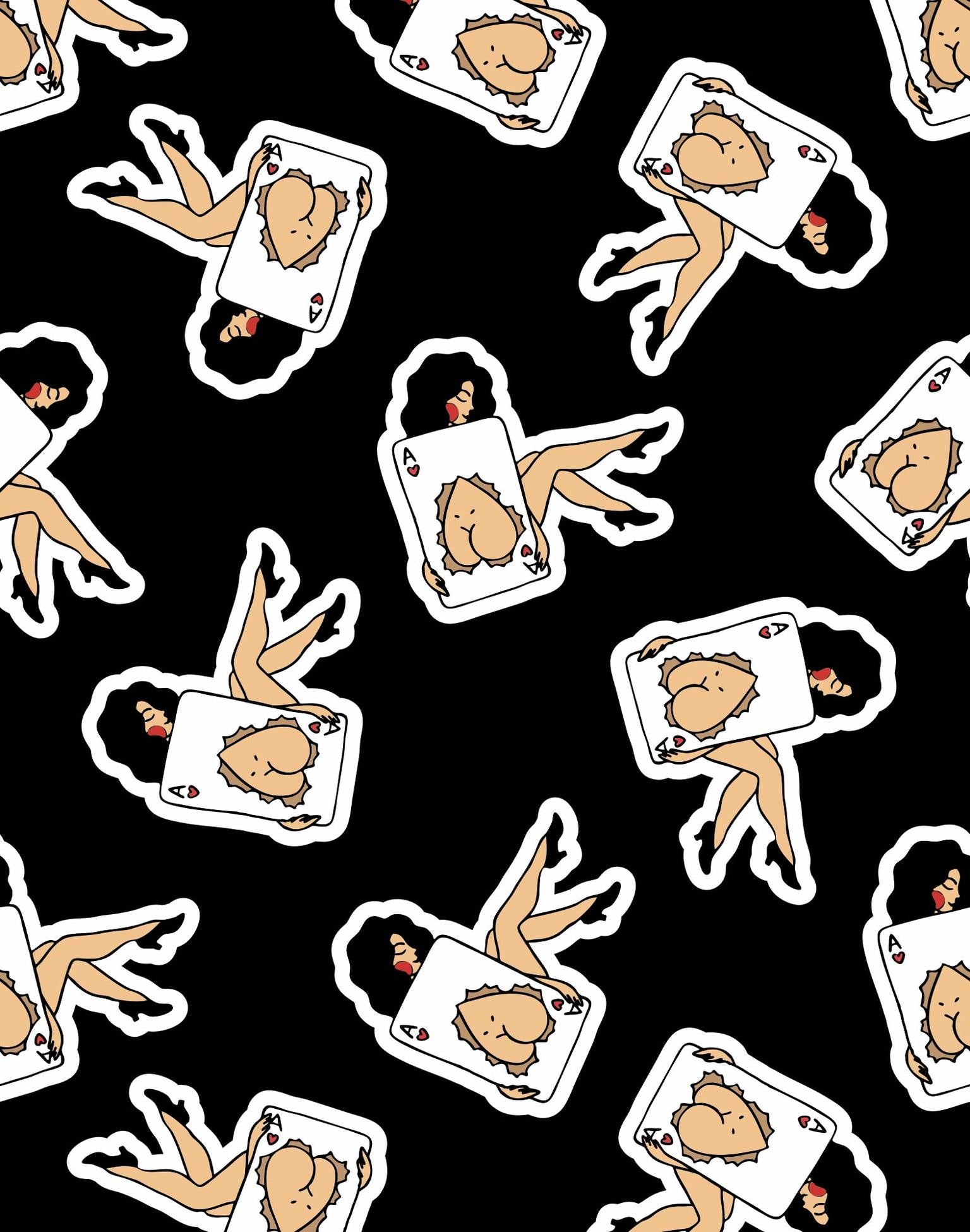 Fashion 2 longer cut Ass De Coeur Print Underwear