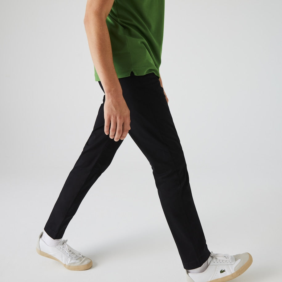 Slim Fit Stretch Gabardine Chino Pants Black
