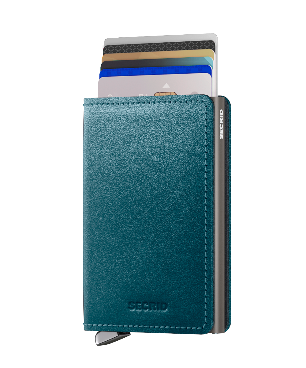 Premium Slimwallet Dusk Teal RFID Secure