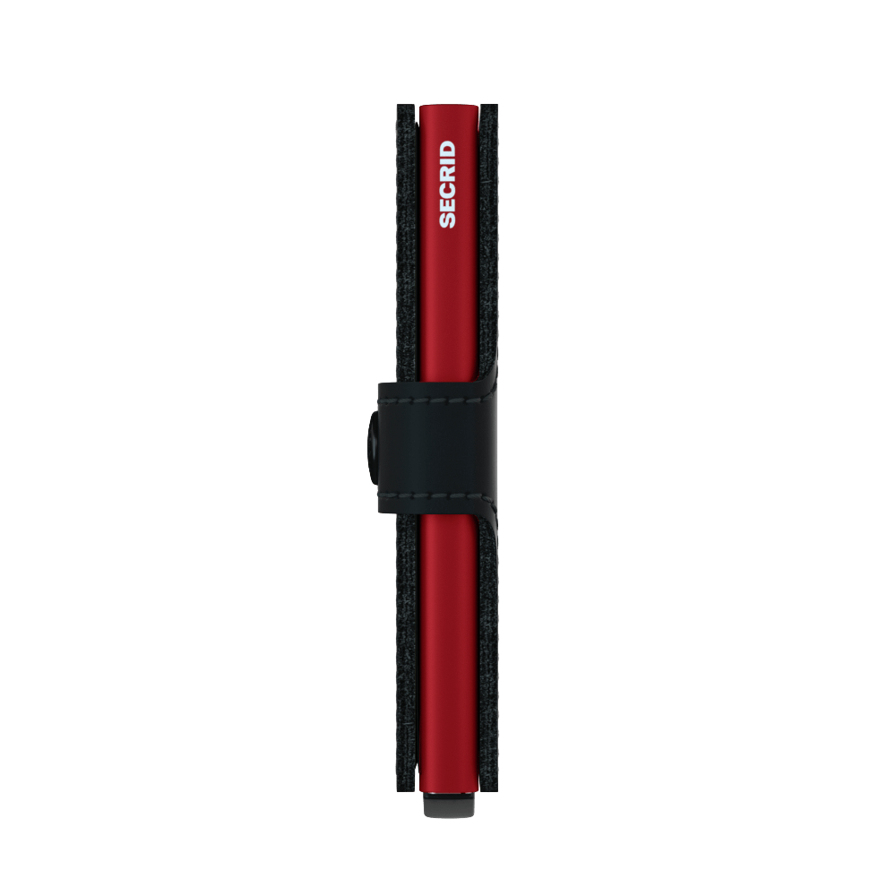 Miniwallet Matte Black/Red RFID Secure