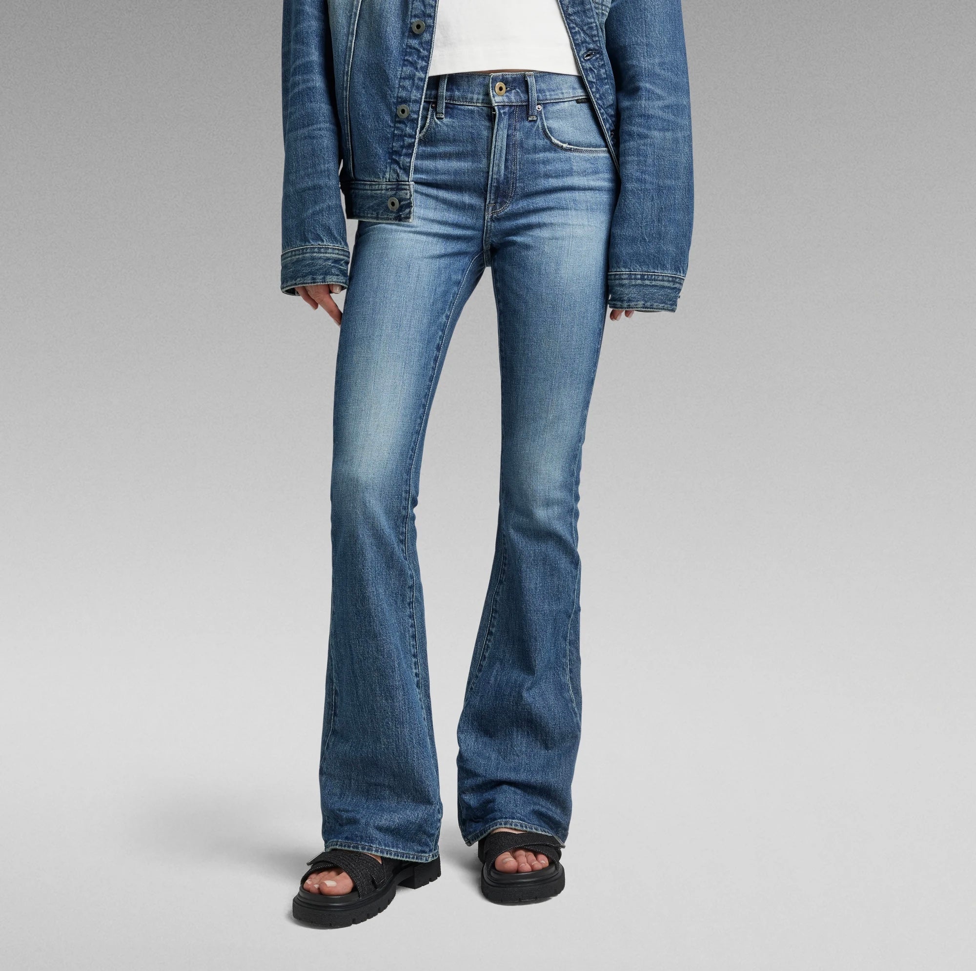 Women's 3301 Flare Jeans Antique Faded Blue Opal