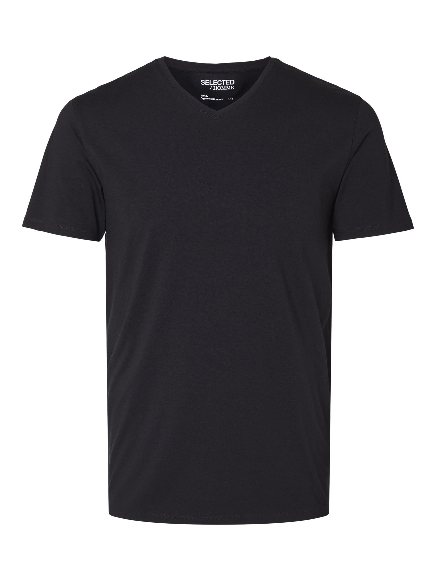 V-NECK T-SHIRT - BLACK