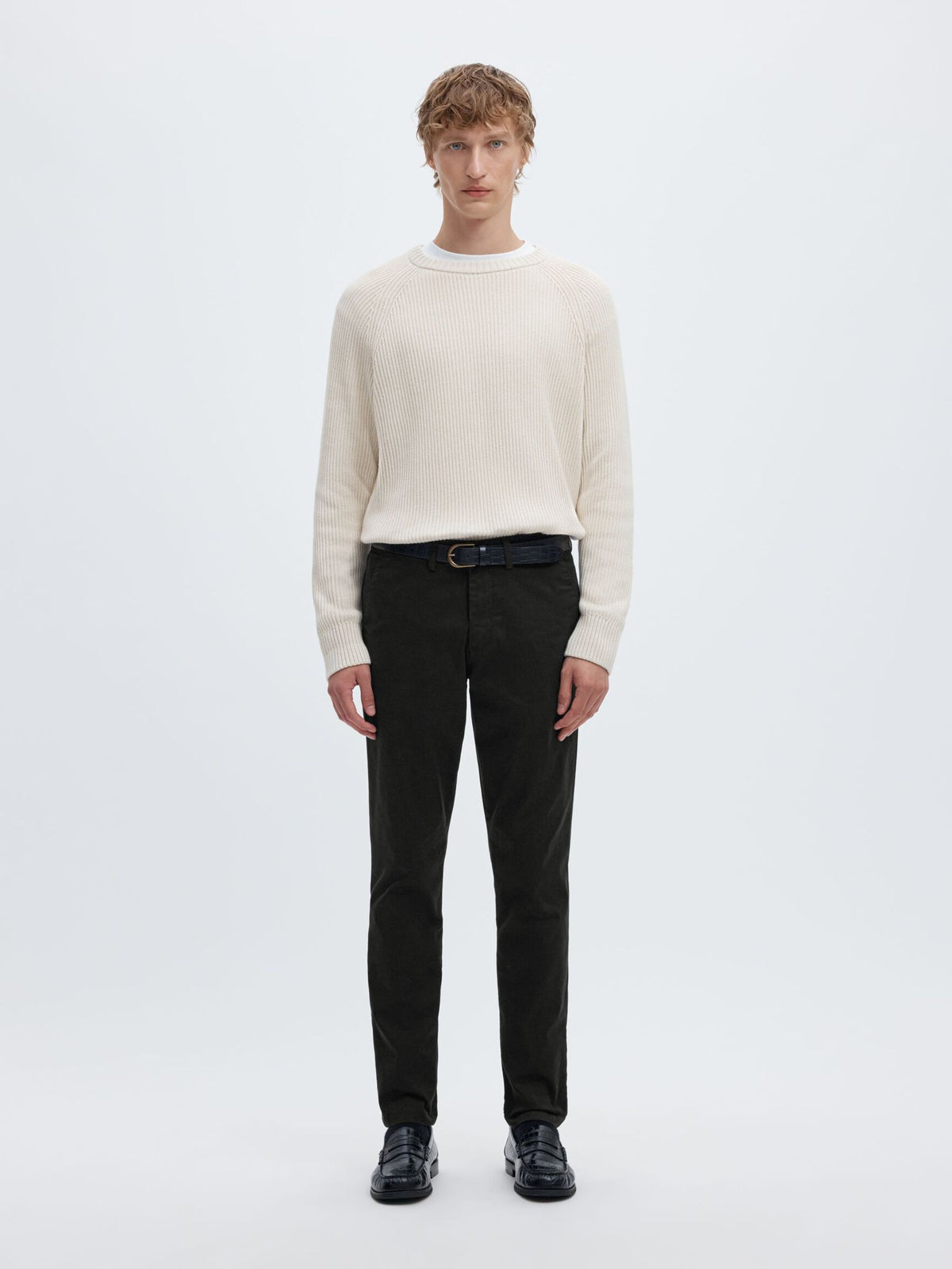 175 SLIM FIT FLEX CHINOS - BLACK