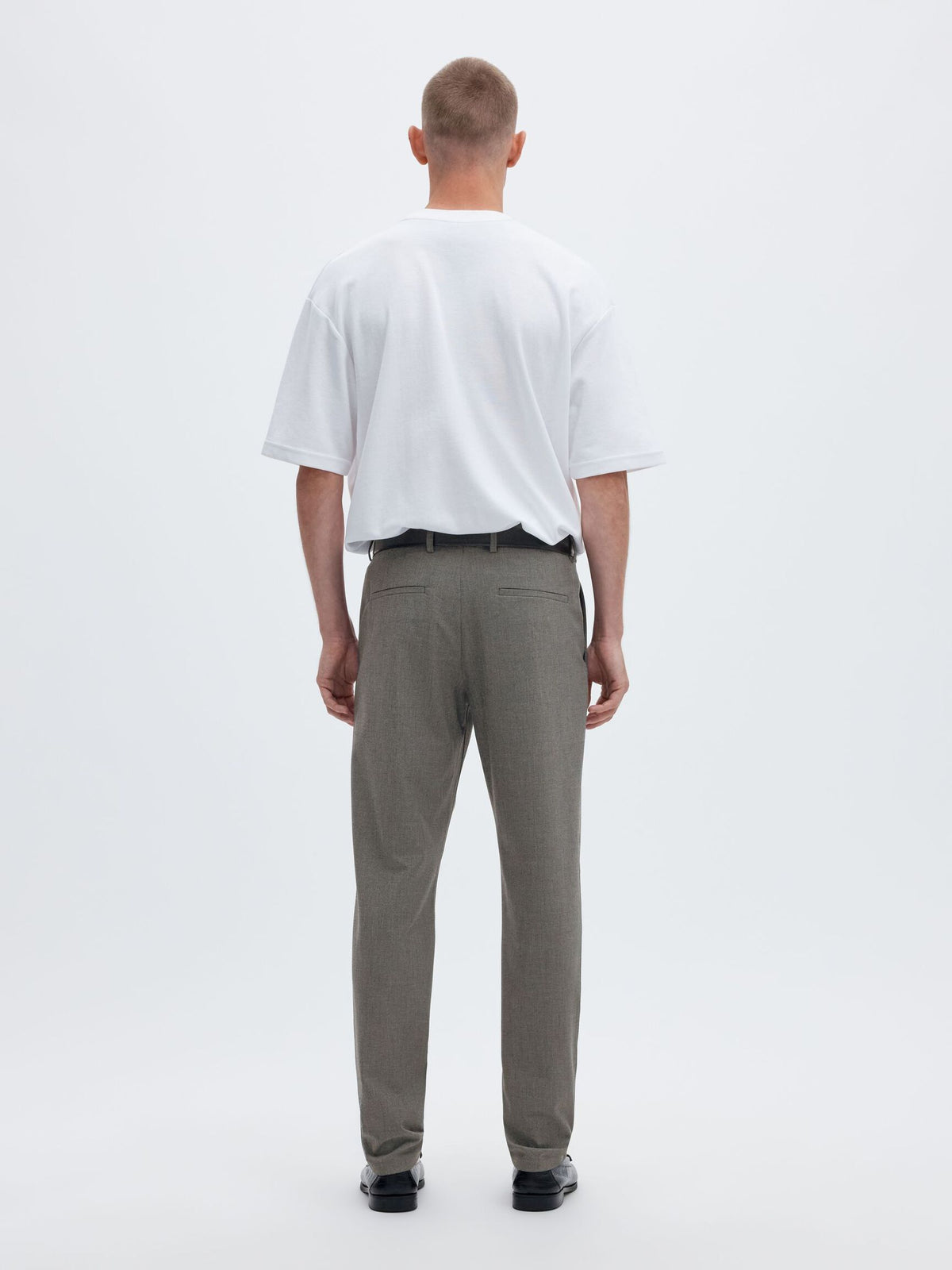 175 SLIM FIT FLEX CHINOS - GREY MELANGE