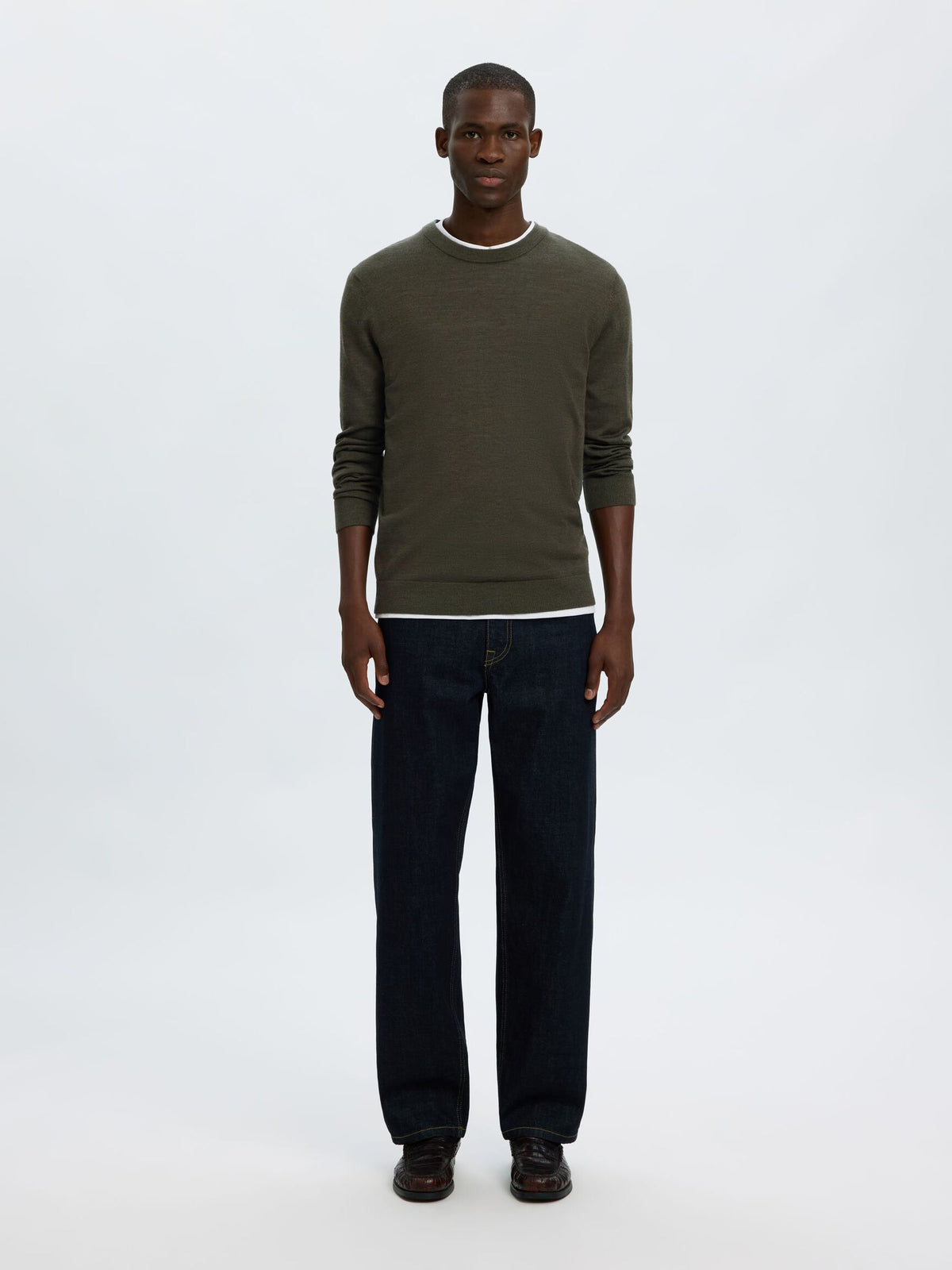 100% MERINO WOOL PULLOVER - Forest Night