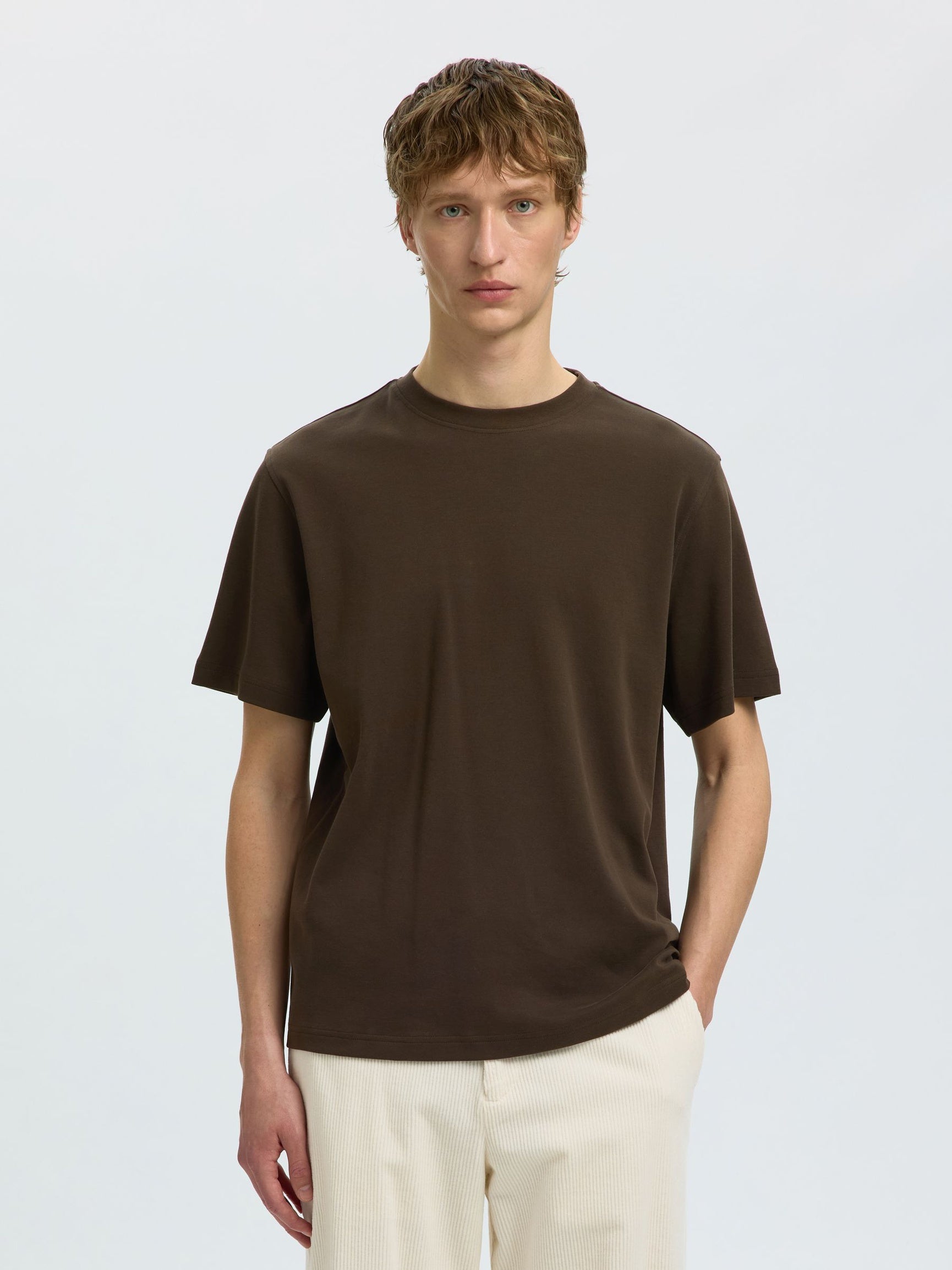 REGULAR FIT T-SHIRT - Turkish Coffee