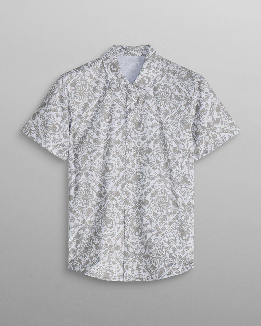 Zephyr Short Sleeve Button Down - Touch-of-Paisley