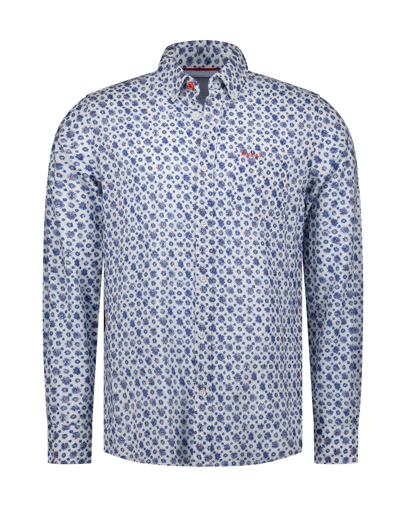 Printed Linen Shirt - Spring Blue