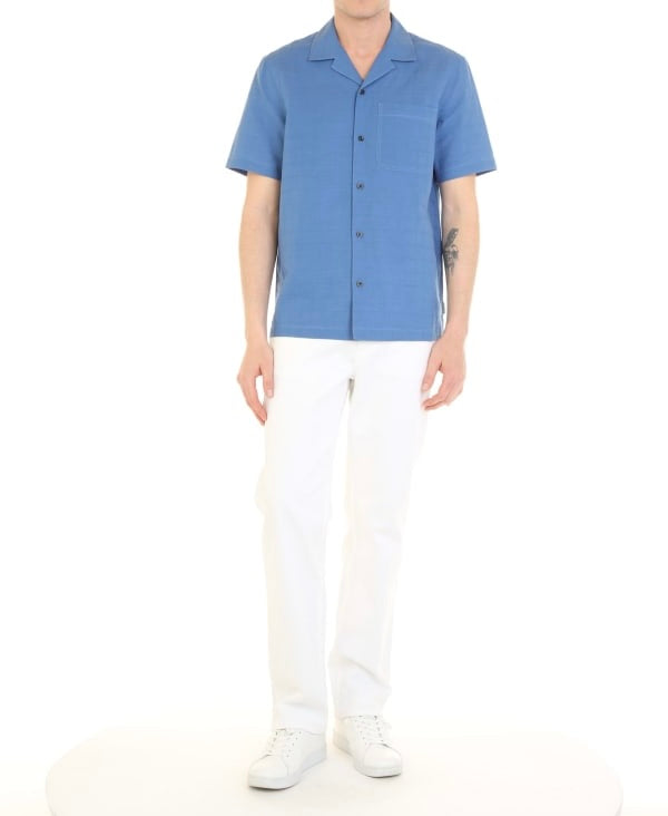 BLUE BUTTON DOWN SHORT SLEEVE SHIRT