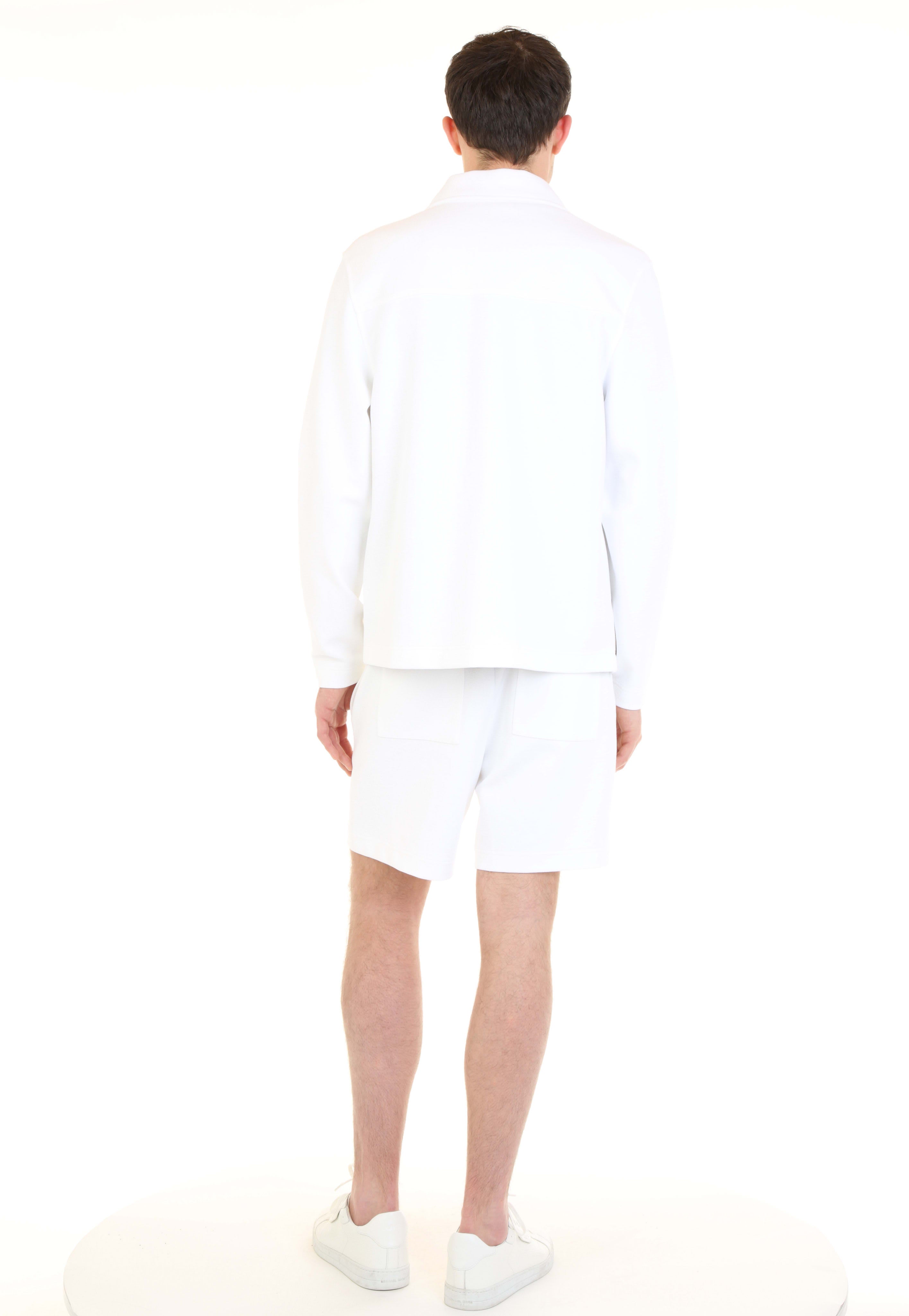 FULL ZIP SWEATER - WHITE