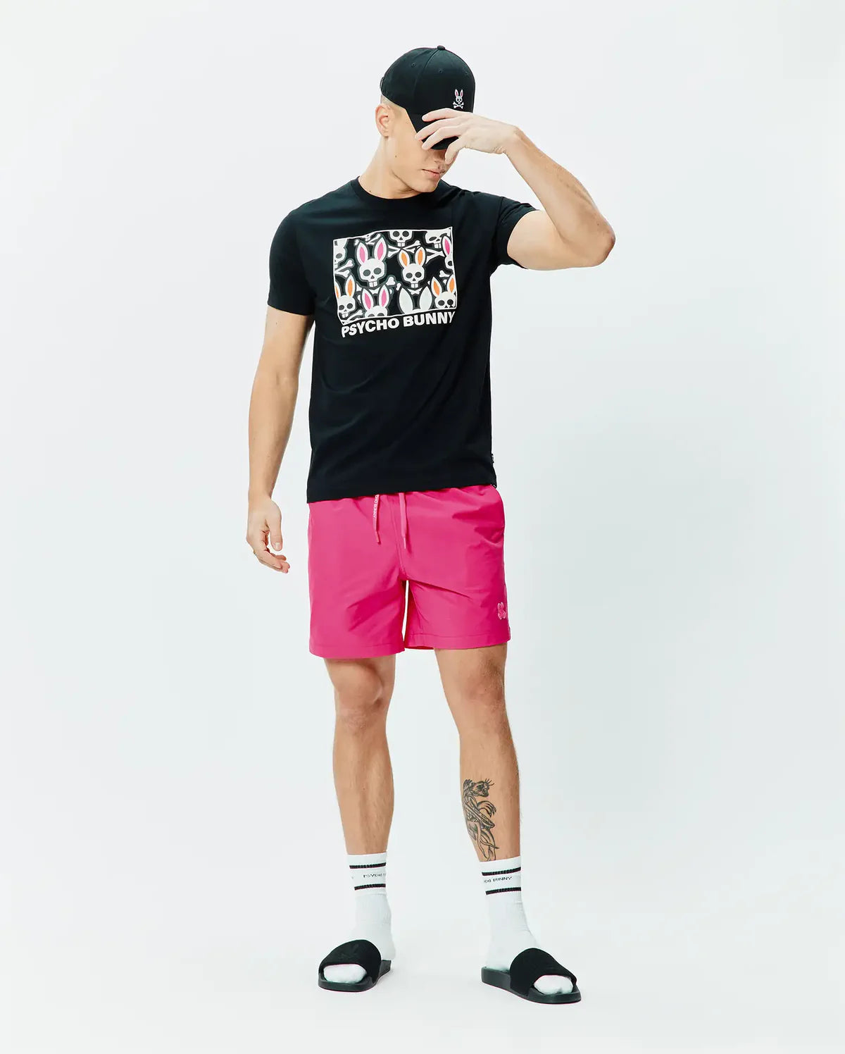 Mens Samos Hydrochromic Printed Swim Trunk 6" - Pink Yarrow