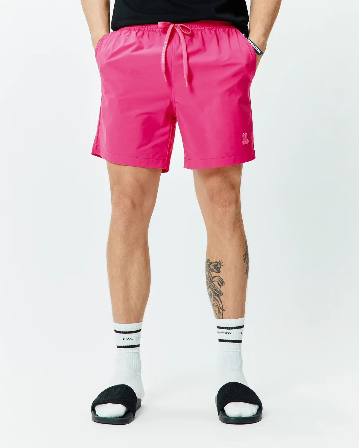 Mens Samos Hydrochromic Printed Swim Trunk 6" - Pink Yarrow