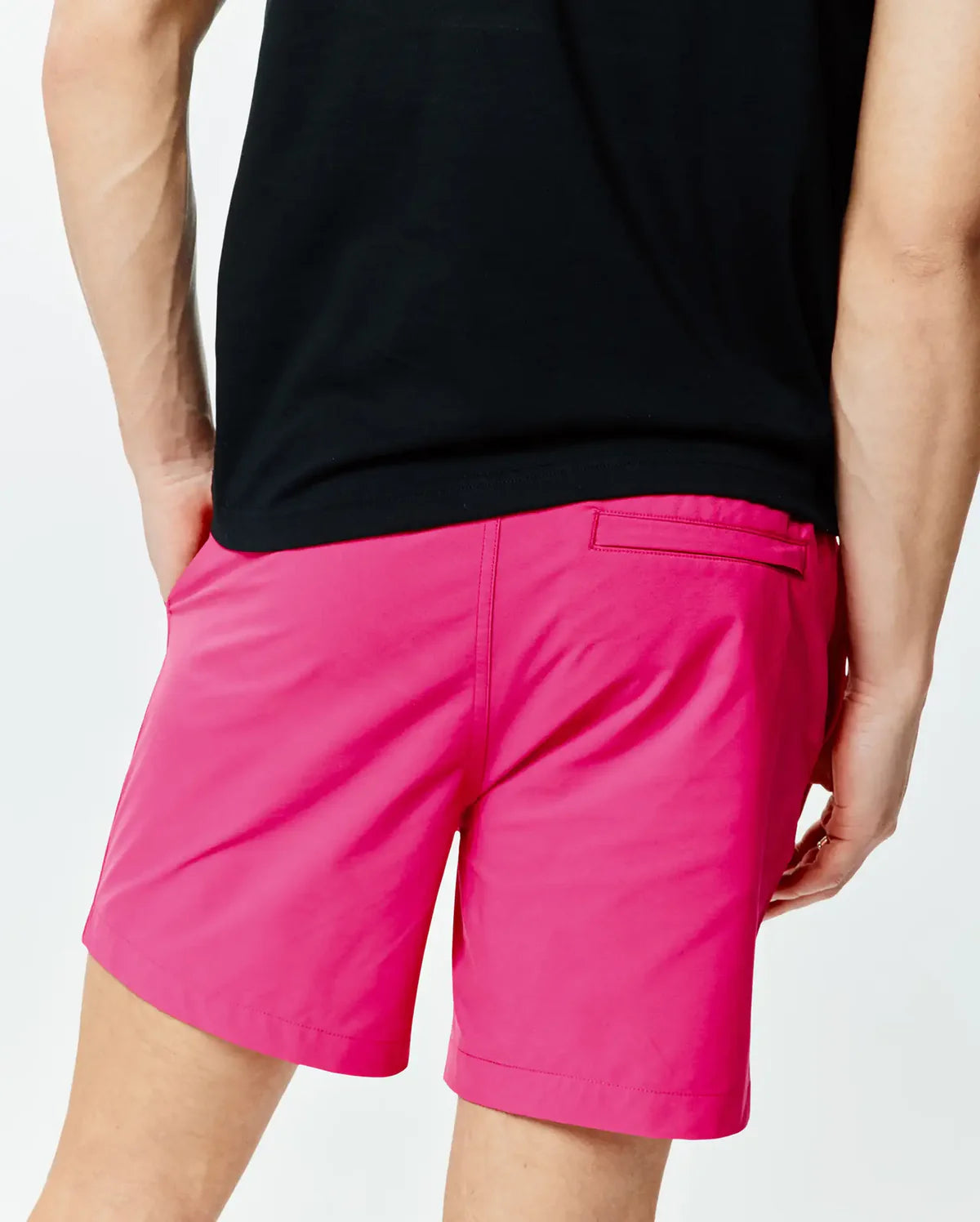 Mens Samos Hydrochromic Printed Swim Trunk 6" - Pink Yarrow
