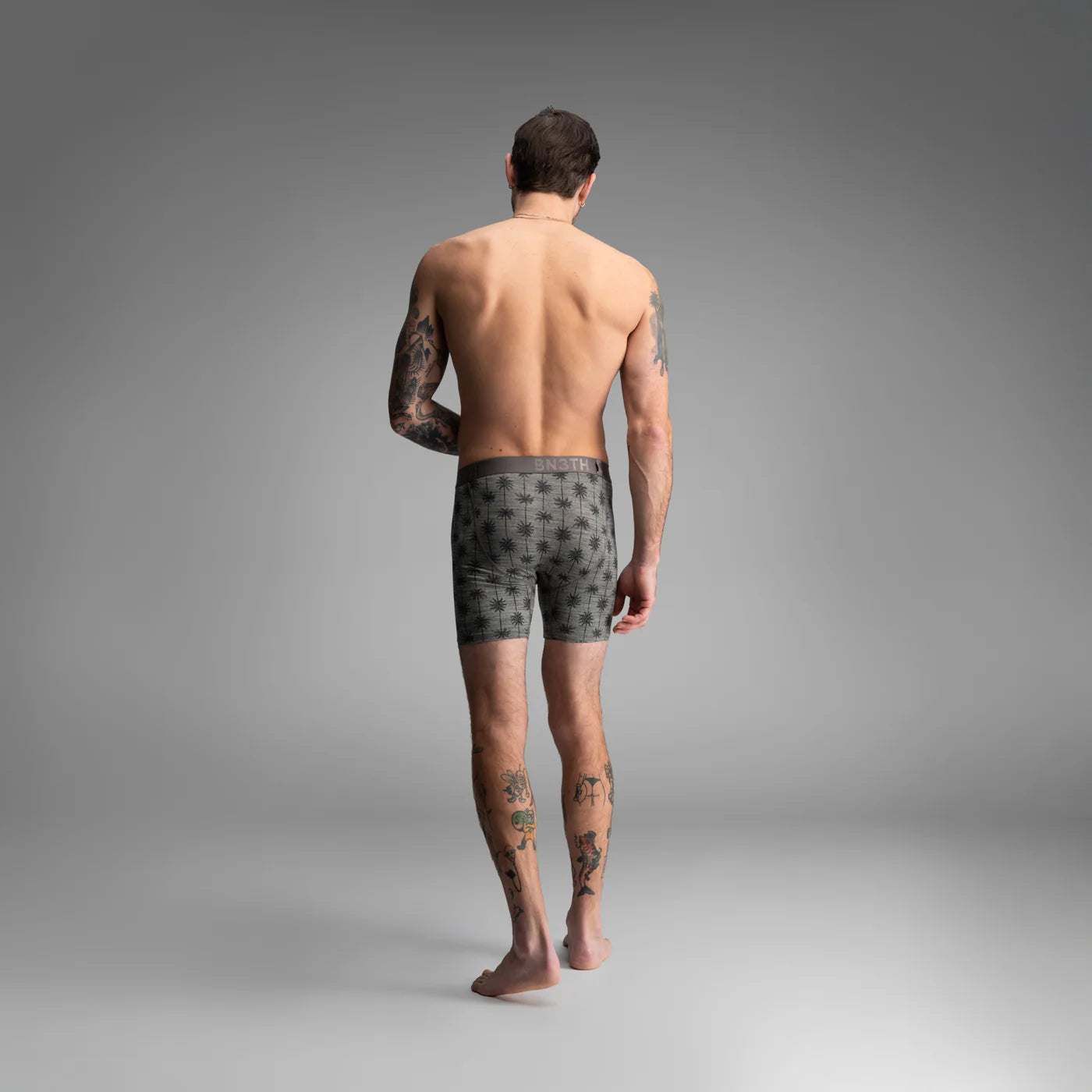 Classic Icon Boxer Brief  Palm Stripe - Jadeite Green