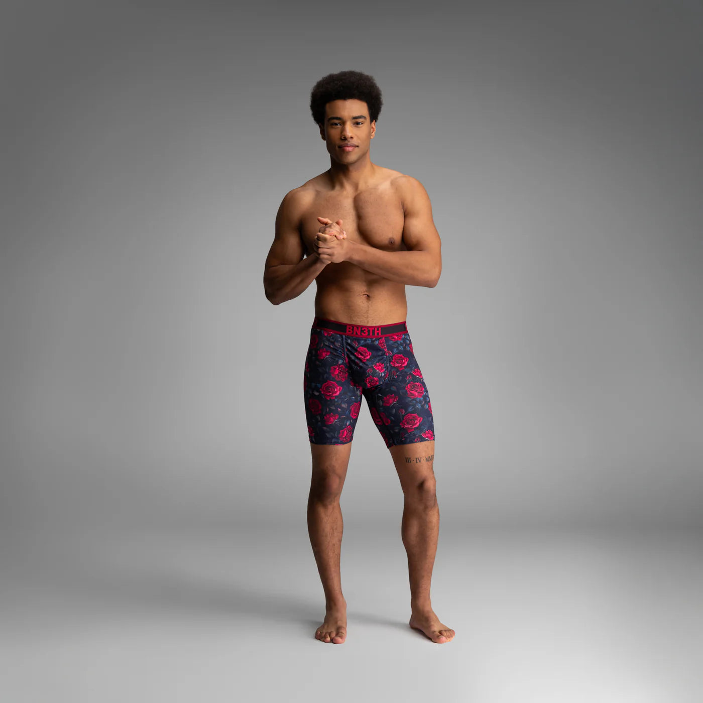 Pro Flex Max Boxer Brief  Roses-Dark Navy