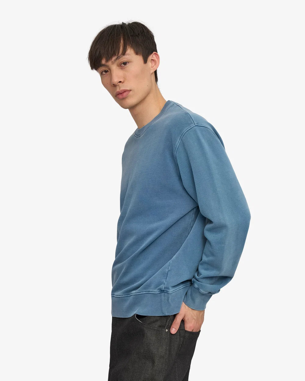 Classic Organic Crew - Faded Indigo