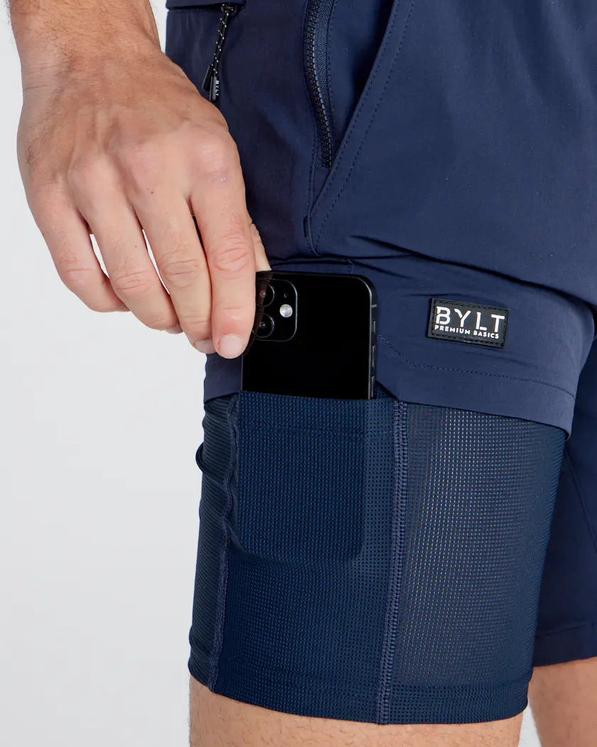 The BIOS Short - Navy Liner 7"