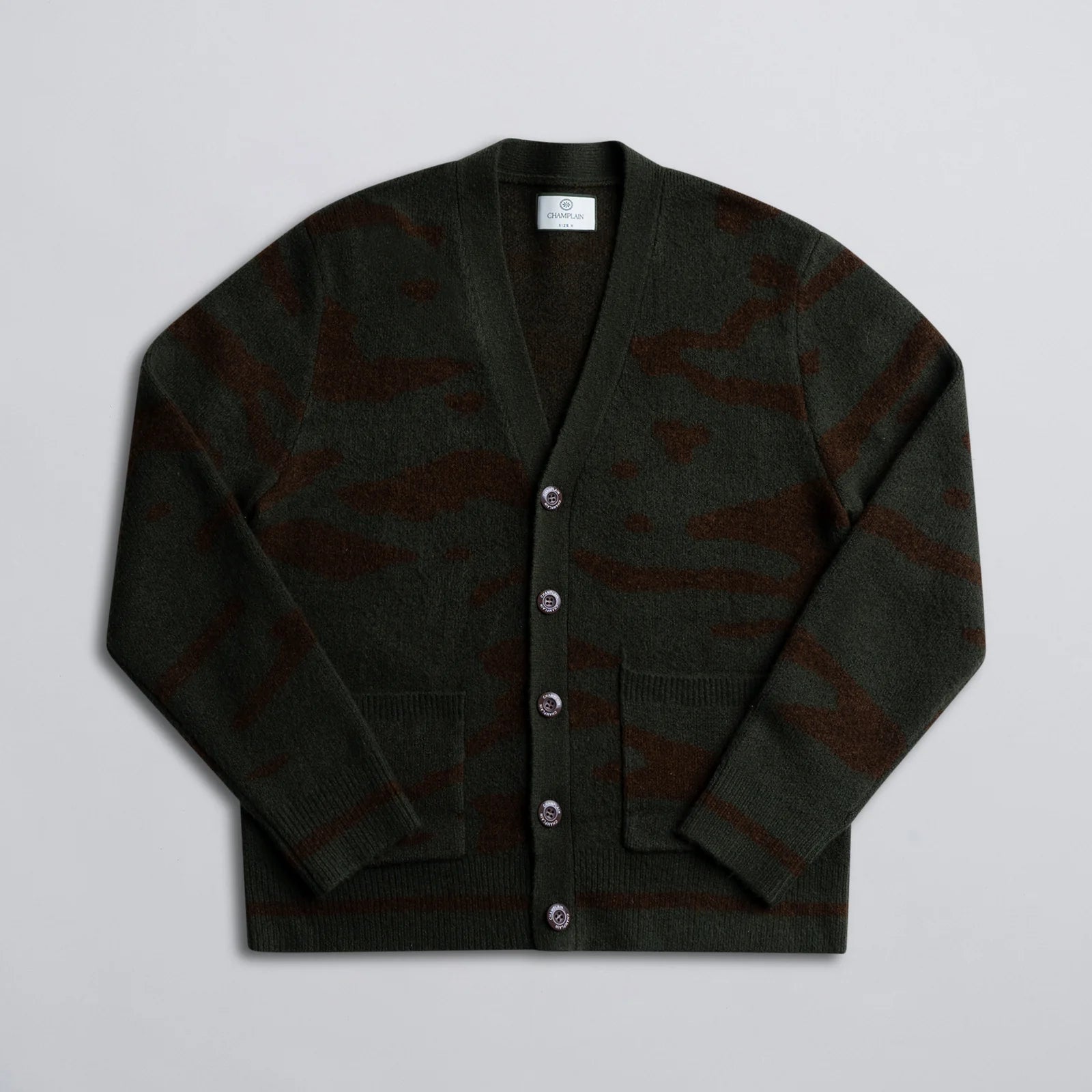 Mohair Tiger Cardigan - Olive