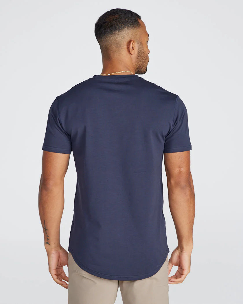 Drop-Cut V-Neck: LUX - Navy