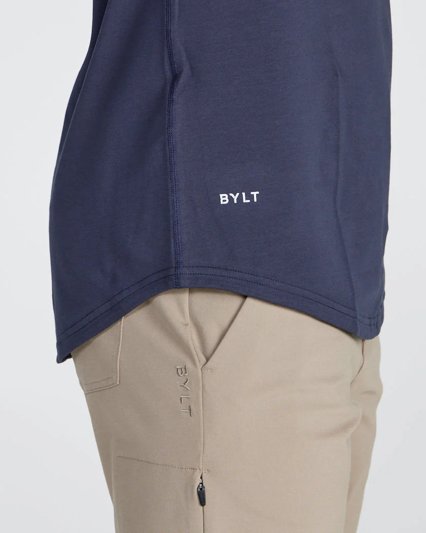 Drop-Cut V-Neck: LUX - Navy