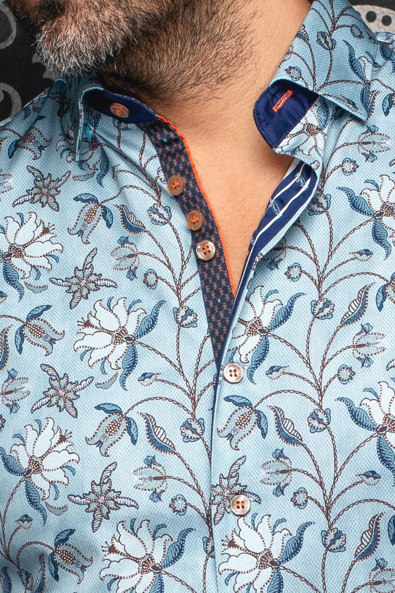 SHIRT | HARRINGTON, STEEL BLUE