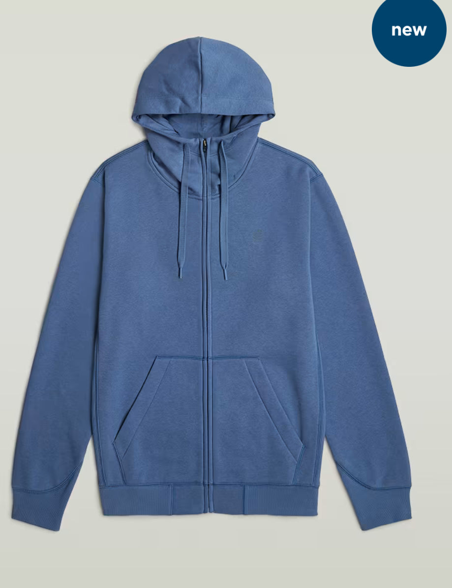 Premium Core Hooded Zip Sweater - Dutch Blue