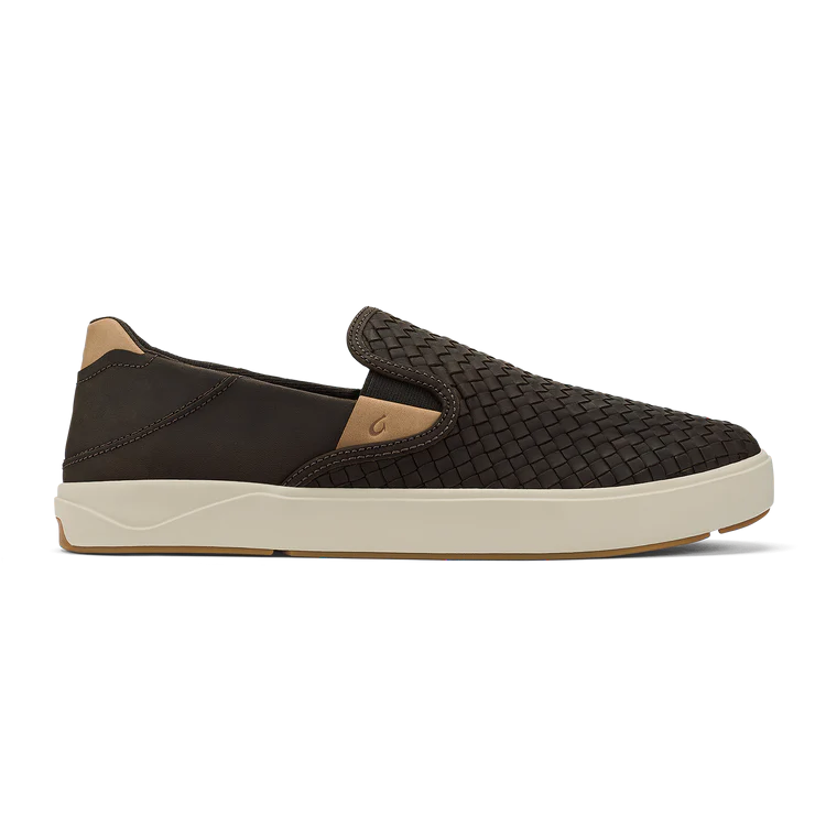 Lae'ahi Lauhala Men’s Woven Leather Shoes - Dark Java