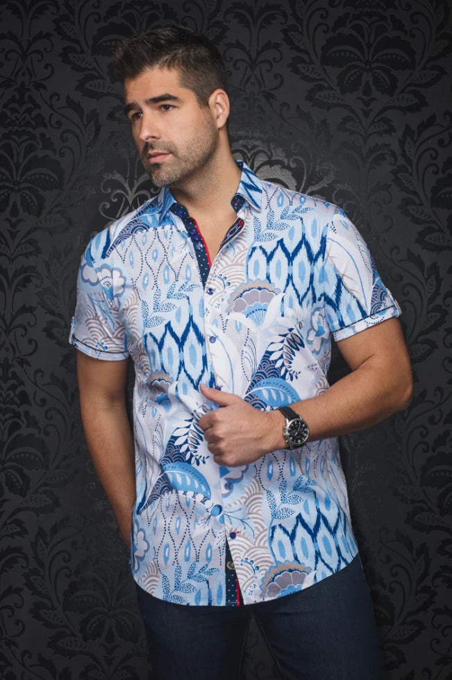 STRETCH SHORT SLEEVES | KYLE, LIGHT BLUE