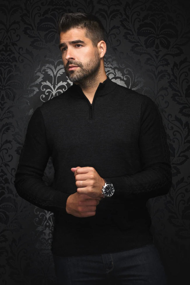 MESTA SWEATER  MERINO WOOL , BLACK