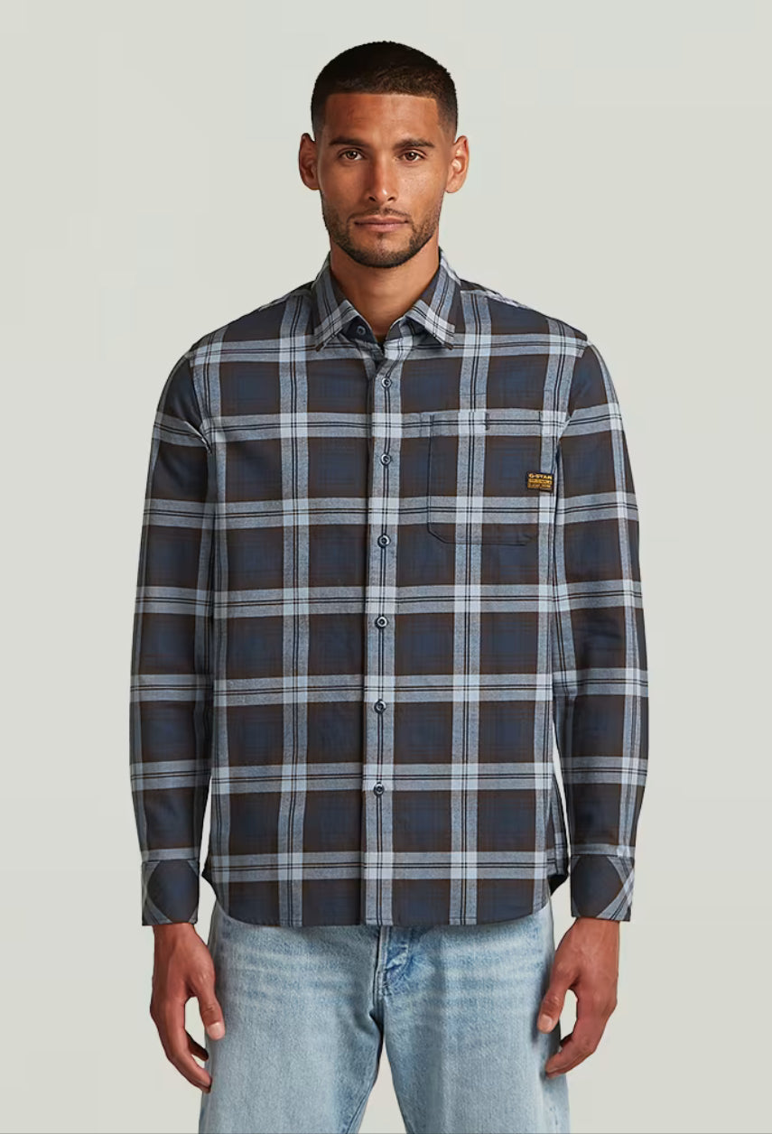 Bristum 2.0 Slim Shirt - Ash Blue Toby Check