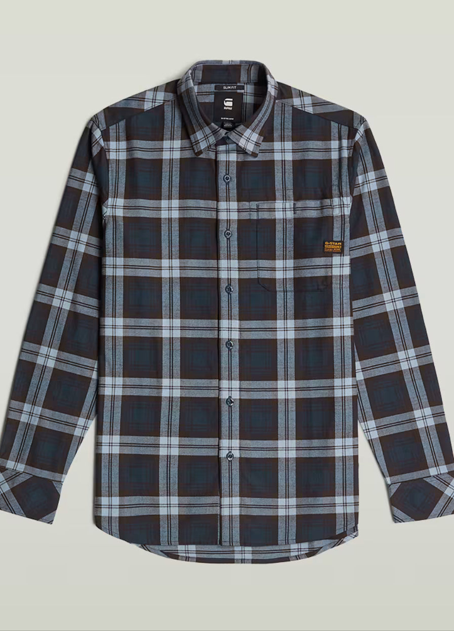 Bristum 2.0 Slim Shirt - Ash Blue Toby Check