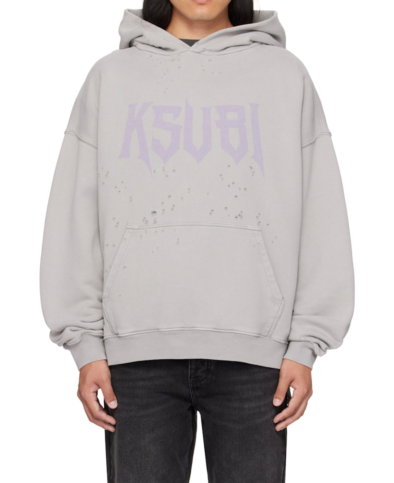 BLASTED HOODIE - SMOKE GREY