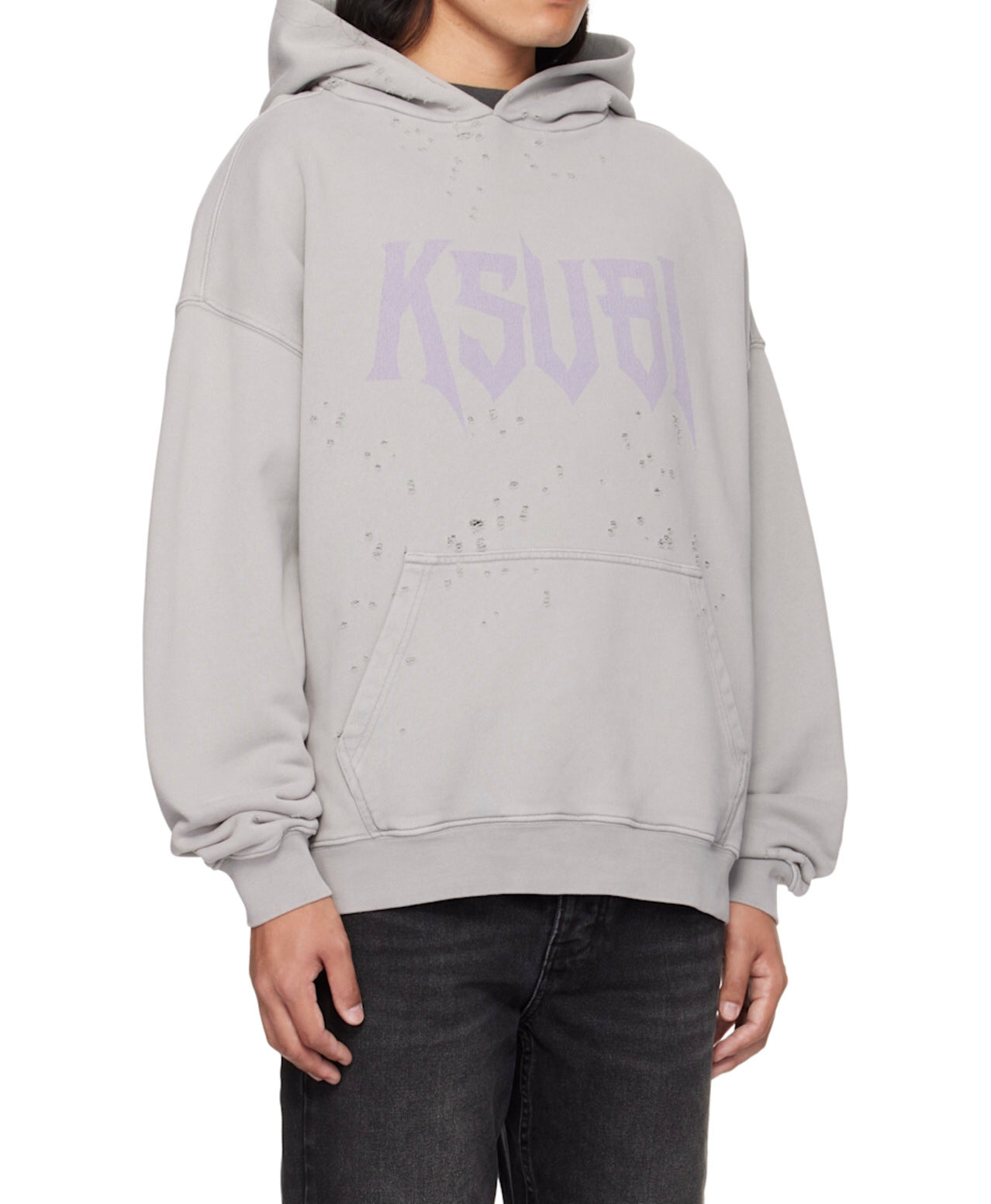 BLASTED HOODIE - SMOKE GREY