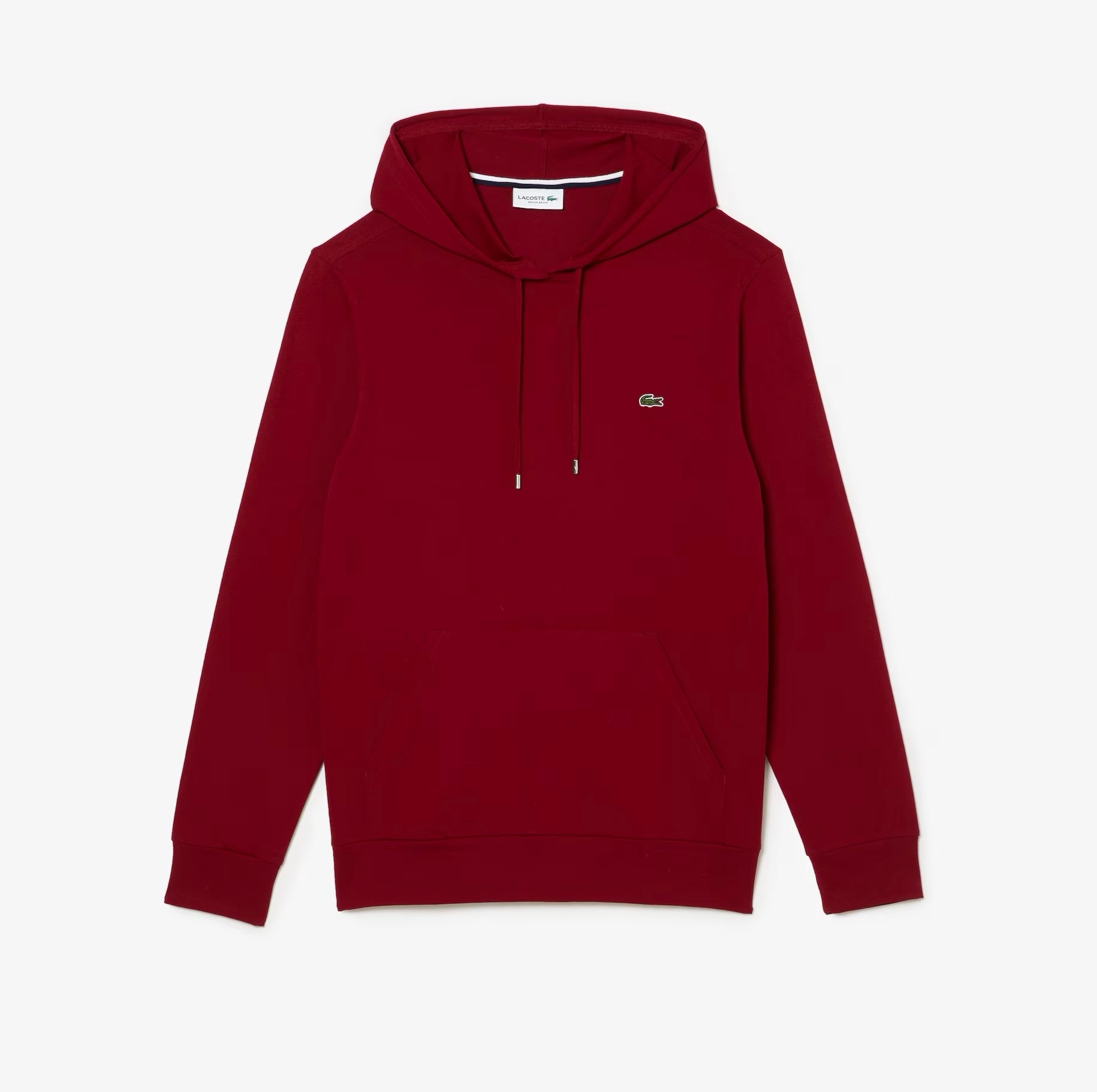 Cotton Jersey Hooded T-Shirt Burgundy