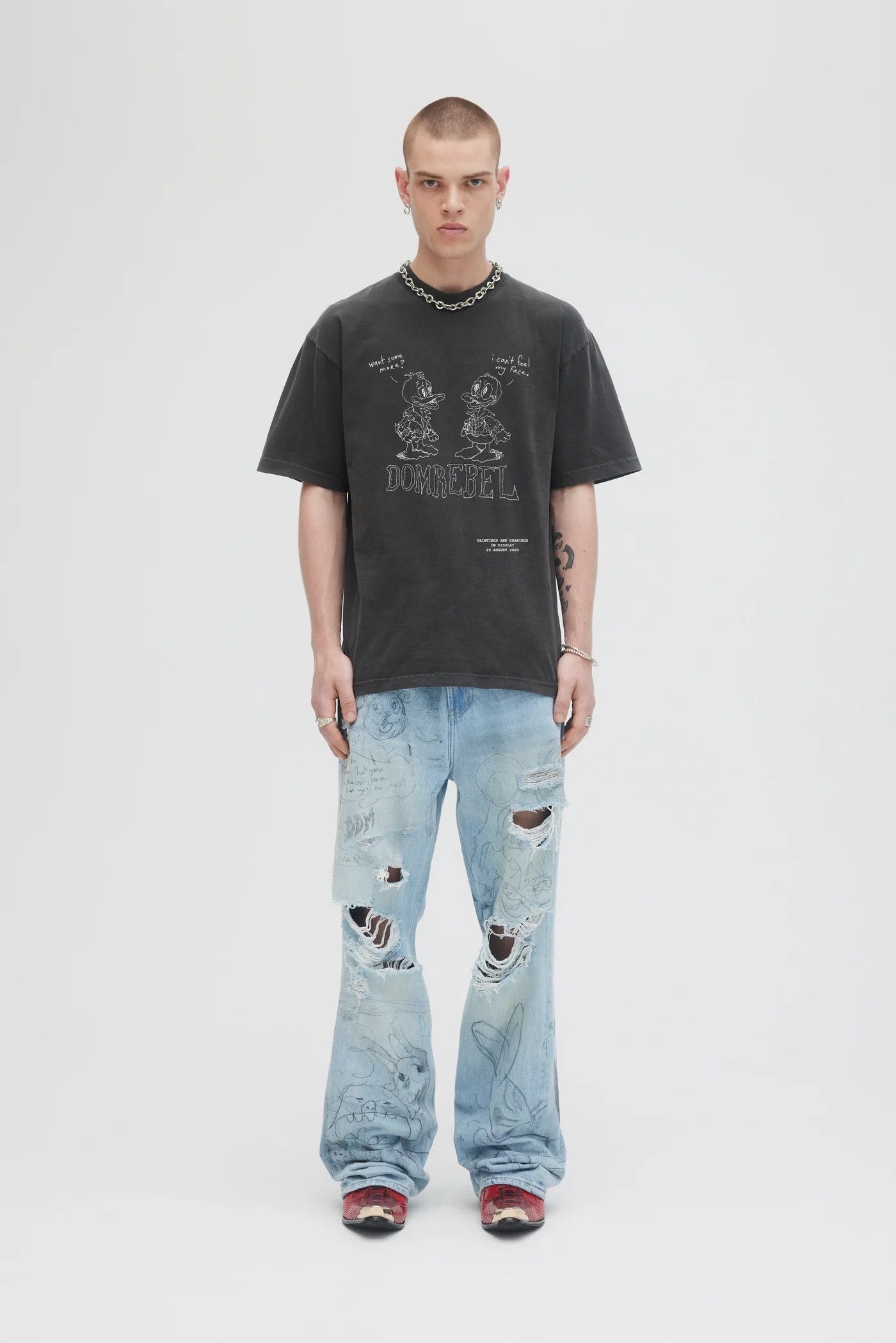 Comic Pals T-Shirt Faded Black