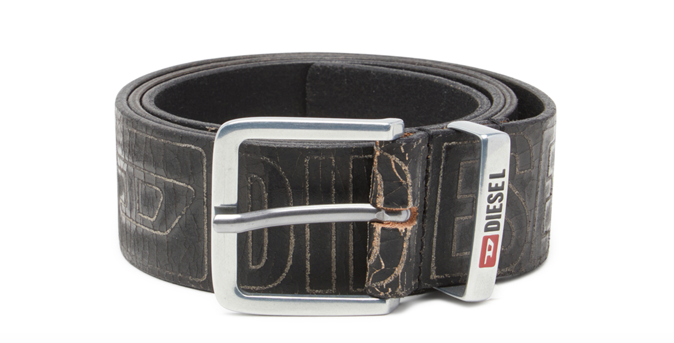 B-Biscotto Outline - 4 cm Leather Belt With Logo - Black