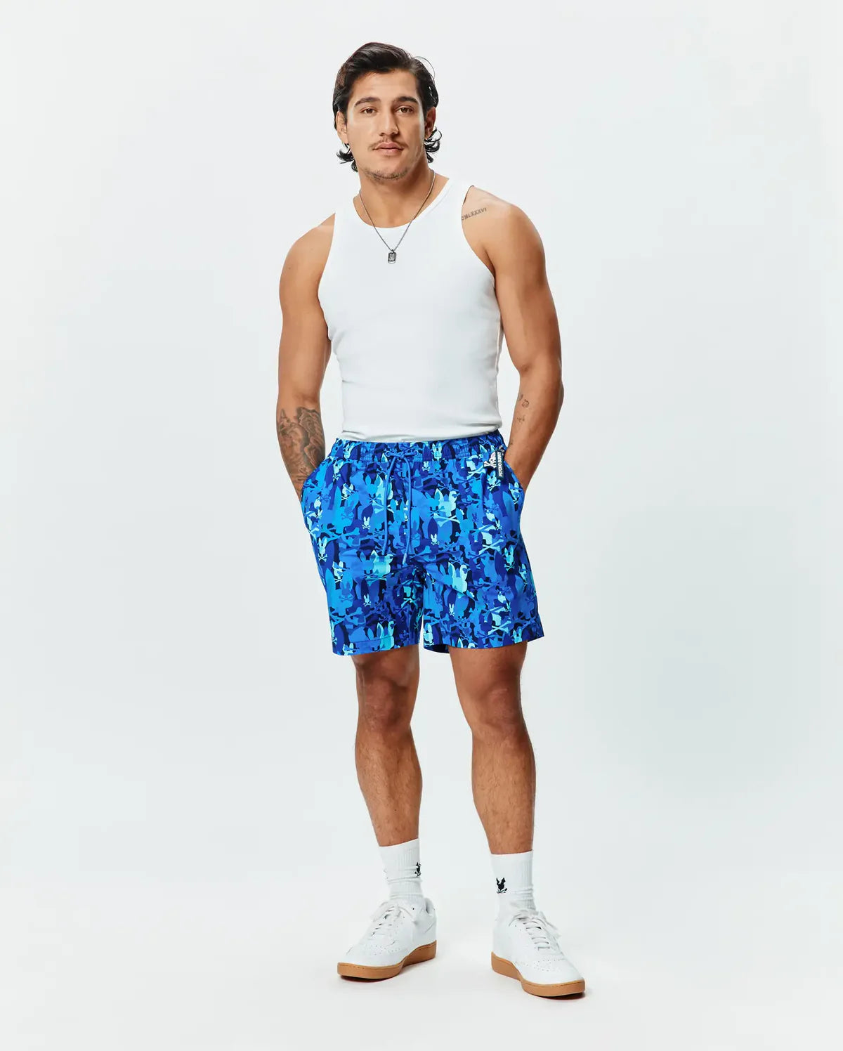 Mens Tanner Swim Trunk 6" - Multi Blue