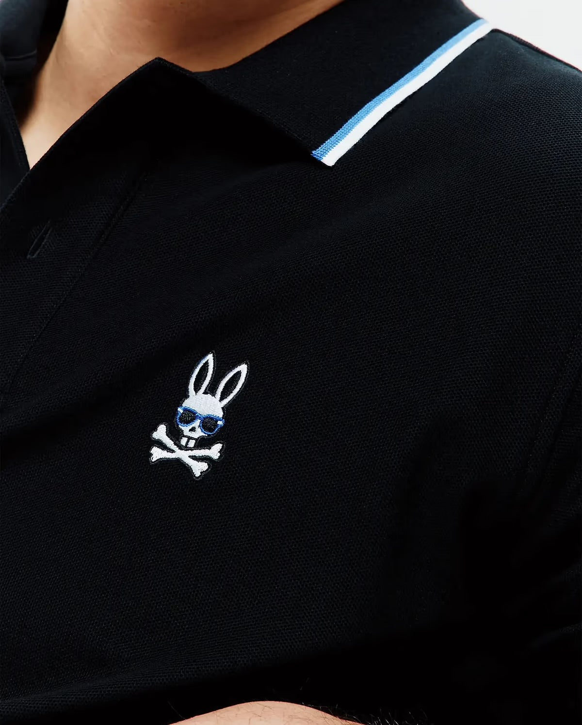 Mens sunny pique polo  - Black