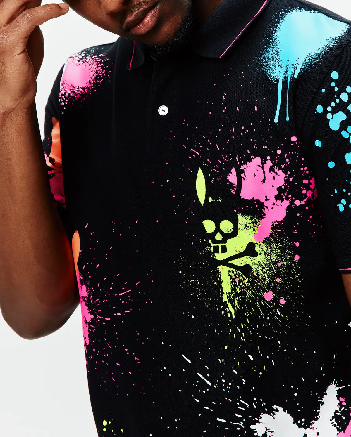 Mens Quintin Pique Polo - Black