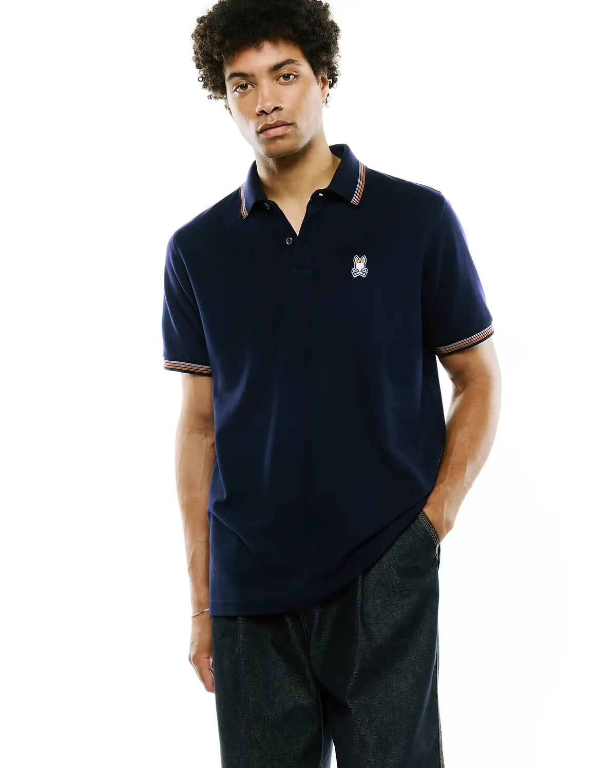 Mens jaydon pima piqué polo -  baritone blue