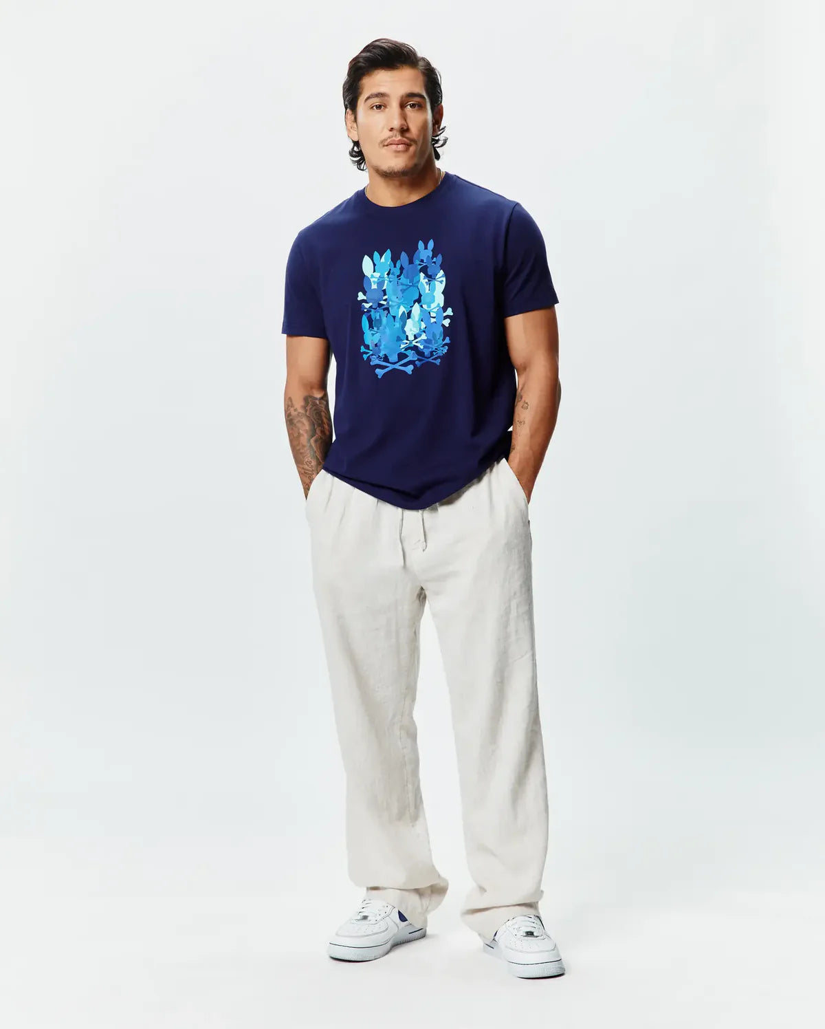 Mens Tanner Graphic Tee - Evening Blue