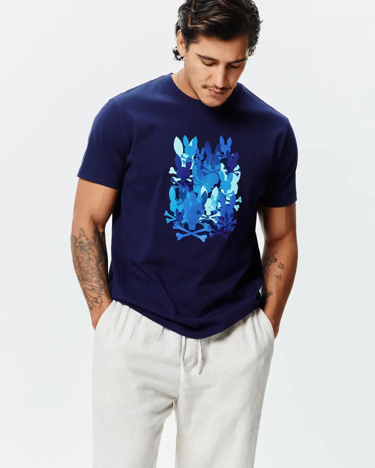 Mens Tanner Graphic Tee - Evening Blue