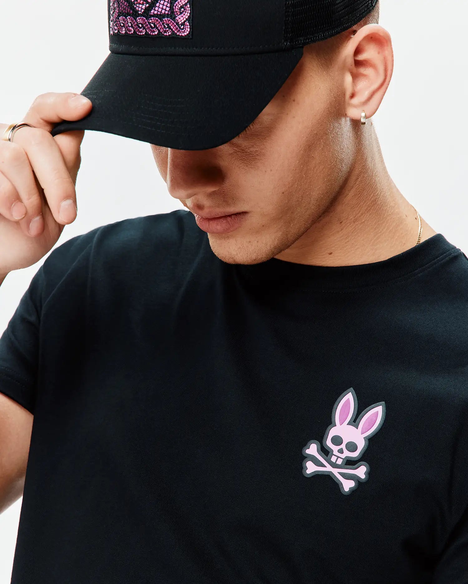 Mens Frank Back Graphic Tee - Black