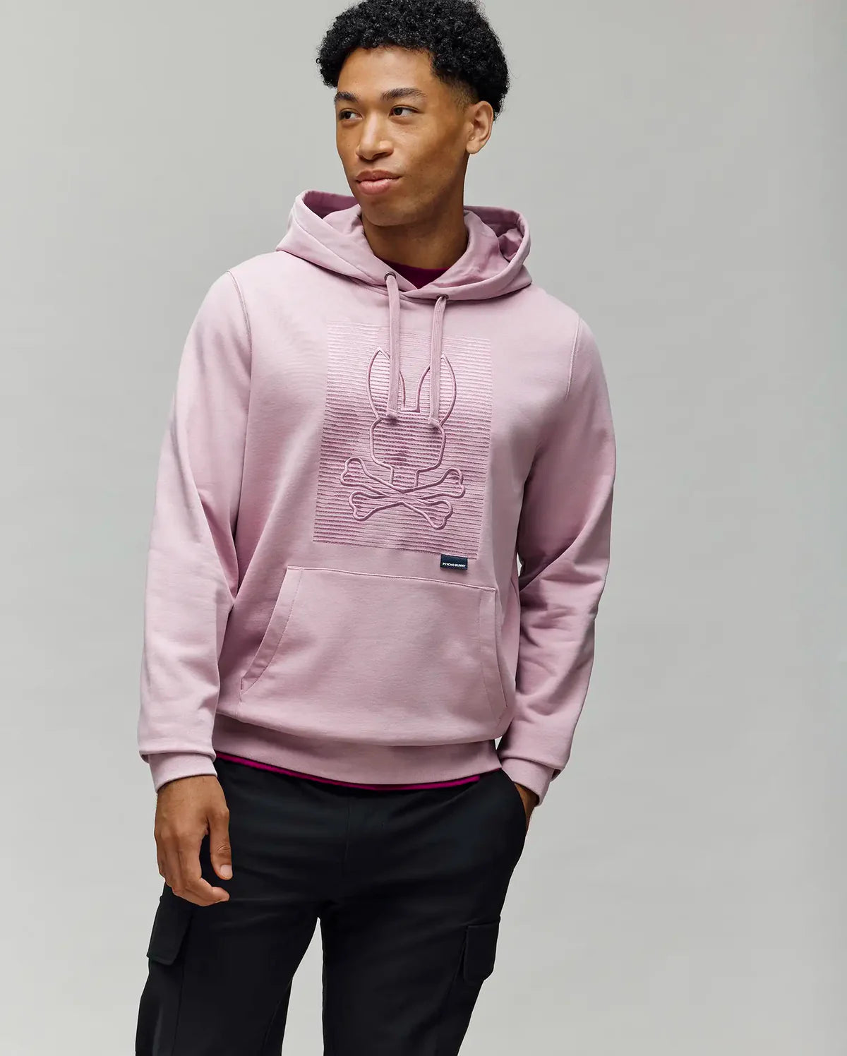 Mens grant hoodie -  mauve shadows