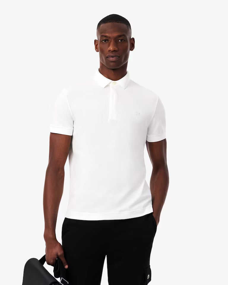Men's Regular Fit Paris Stretch Piqué Polo - White
