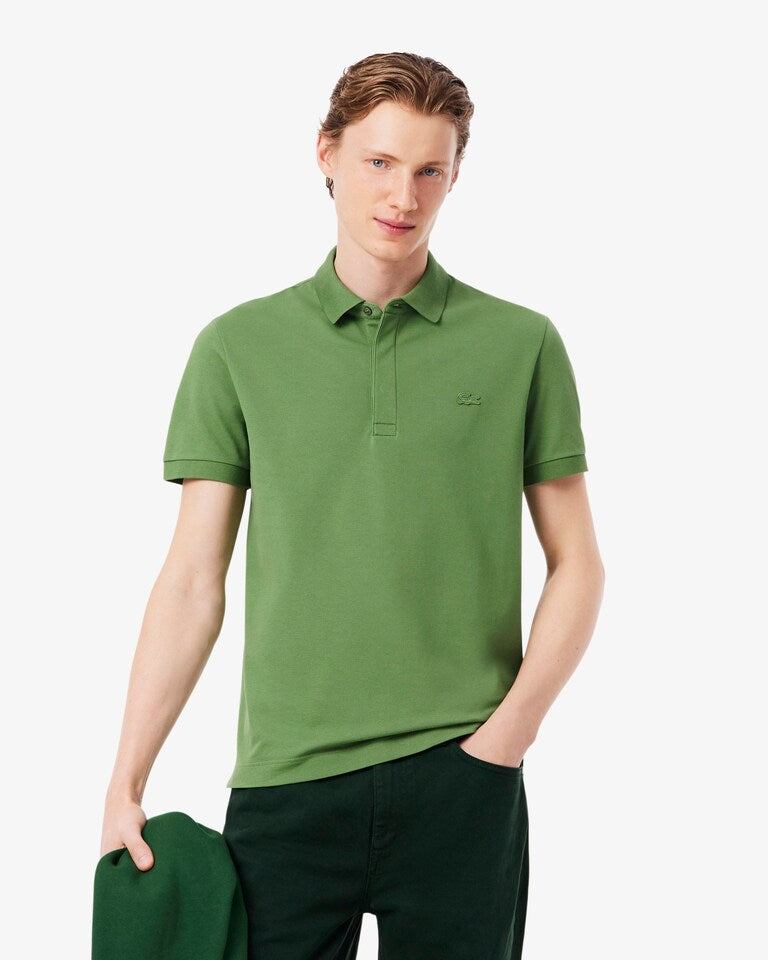 Regular Fit Paris Stretch Piqué Polo Shirt - Lime Green