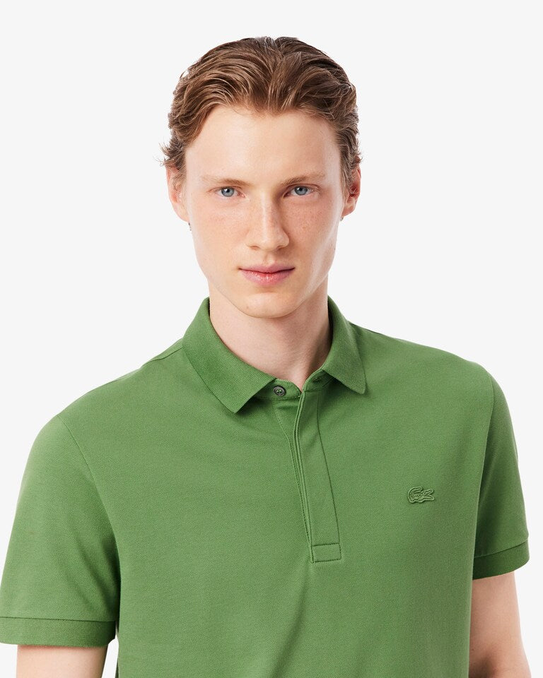 Regular Fit Paris Stretch Piqué Polo Shirt - Lime Green